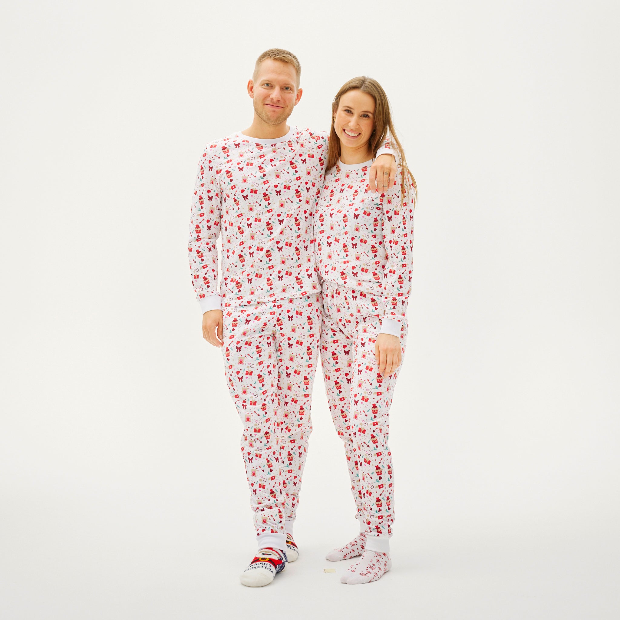 Valentines Pyjamas Vit - Herr.